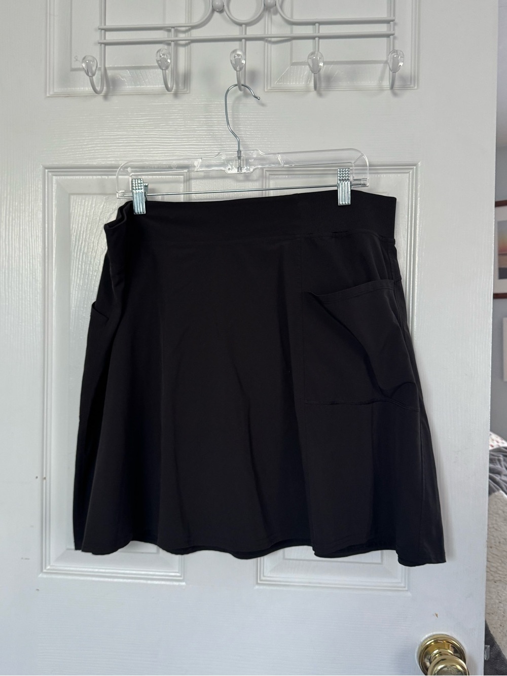 Black Women’s Skirt with Side Pocket